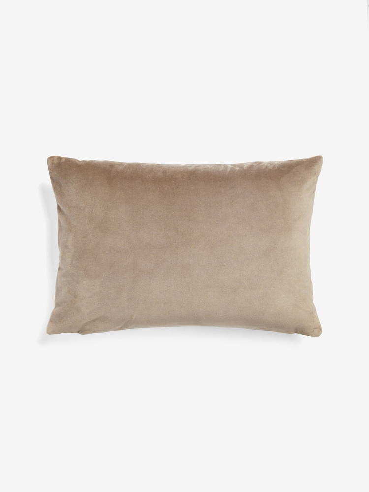Light Grey Collection Luxe Velvet Geo 40 x 59cm Cushion - Image 3 of 5