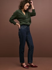Rinse Blue 100% Cotton Column Mom Jeans - Image 2 of 5