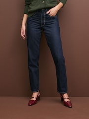 Rinse Blue 100% Cotton Column Mom Jeans - Image 3 of 5