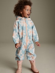Pale Blue Waterproof Printed Puddlesuit (3mths-7yrs) - Image 1 of 8