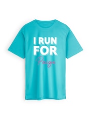 Stitch Style Personalized 'I Run For' Short Sleeve T-Shirt - Image 1 of 4
