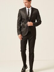 Black Slim Tapered Trousers With Chain - Image 2 of 4