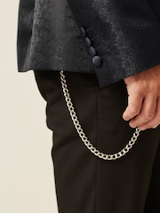 Black Slim Tapered Trousers With Chain - Image 4 of 4