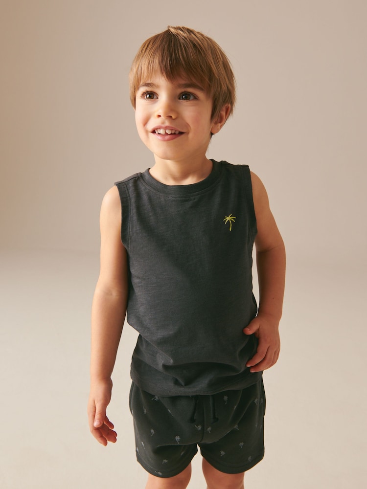 Anthrazitgrau - Set mit Trägertop und Shorts (3 Monate bis 7 Jahre) - Bild 1 von 7 Anthrazitgrau - Set mit Trägertop und Shorts (3 Monate bis 7 Jahre) - Bild 1 von 7