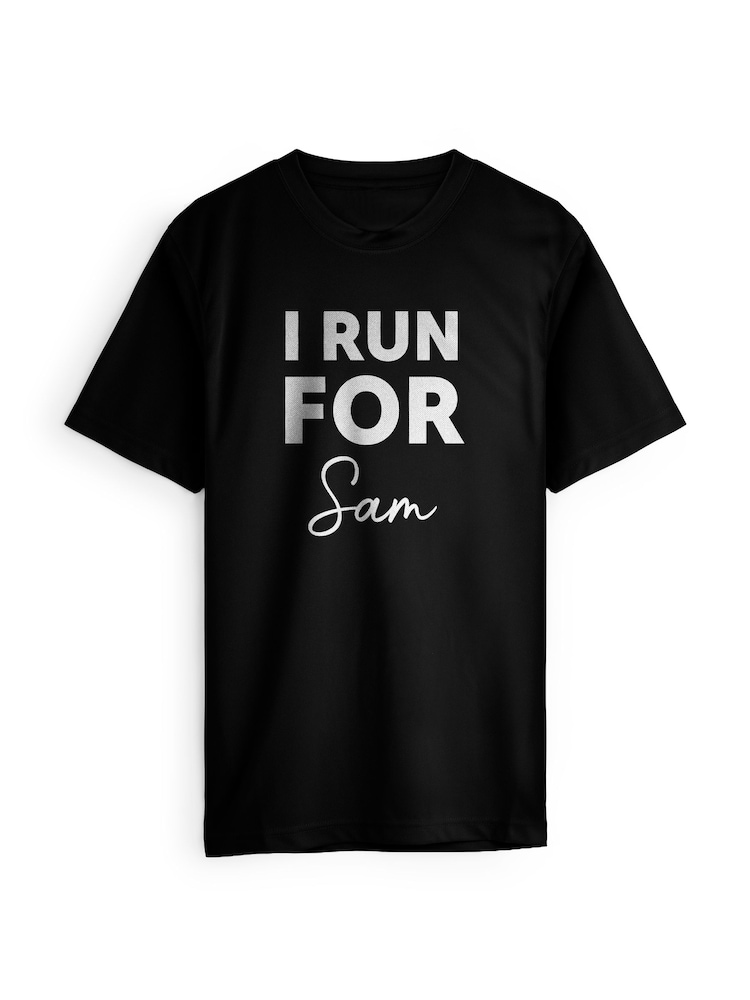 Stitch Style Personalized 'I Run For' Short Sleeve T-Shirt - Image 1 of 4