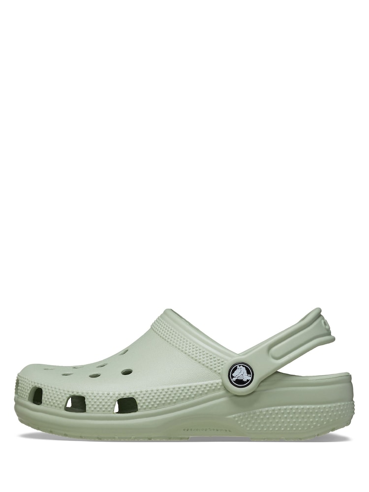 Crocs Green Classic Kids Unisex Clogs - Image 2 of 7