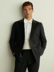Veste de smoking ajustée à double boutonnage Reiss Poker Db - Image 3 de 7