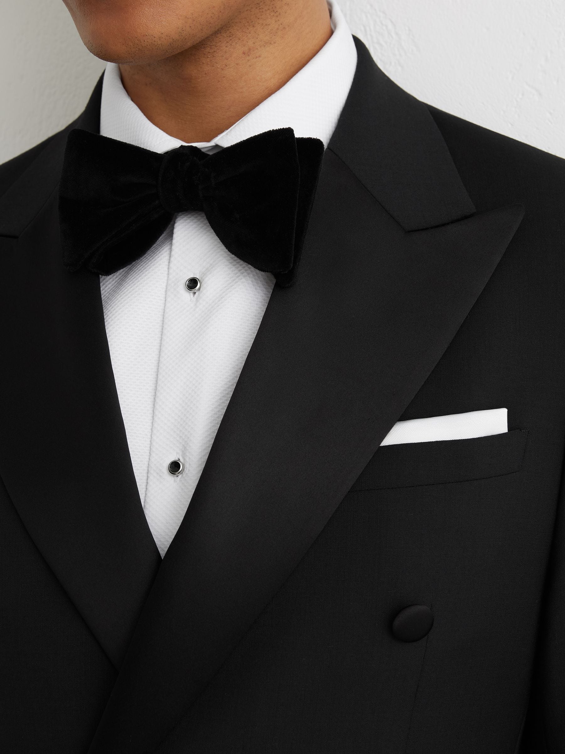 Buy Reiss Black Poker Db Tailored-Fit Double-Breasted Tuxedo