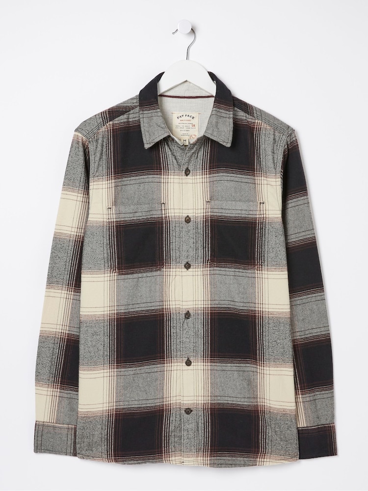 FatFace Black Selby Check Shirt - Image 4 of 4