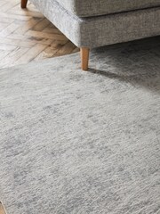 Grey Graphite Abstract Flat Weave Rug - Image 1 of 5
