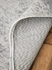 Grey Graphite Abstract Flat Weave Rug - Image 2 of 5