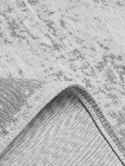 Grey Graphite Abstract Flat Weave Rug - Image 5 of 5
