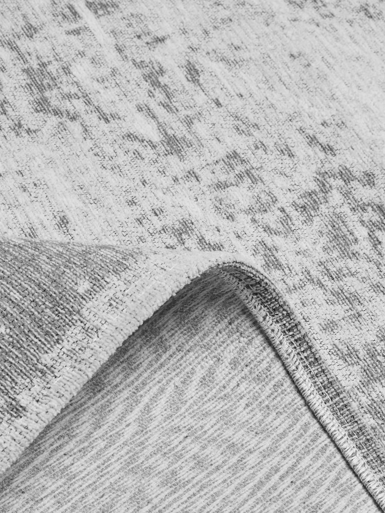 Grey Graphite Abstract Flat Weave Rug - Image 5 of 5