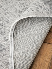 Grey Graphite Abstract Flat Weave Rug - Image 8 of 10