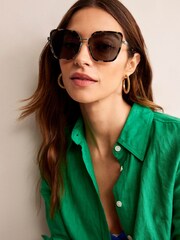 Boden Brown Angular Sunglasses - Image 1 of 1
