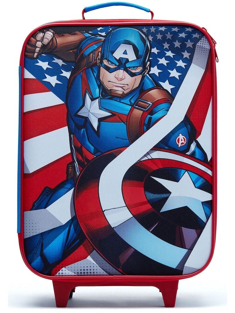 Character Silver Captian America Trolley Bag - Image 1 of 5
