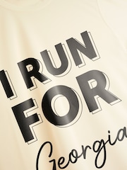 Stitch Style Personalized 'I Run For' Short Sleeve T-Shirt - Image 2 of 4