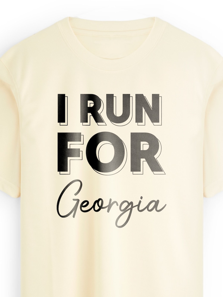 Stitch Style Personalized 'I Run For' Short Sleeve T-Shirt - Image 4 of 4