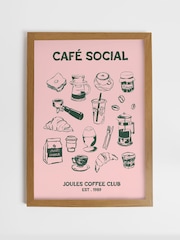 Joules Pink 89 Breakfast Club Wood Framed Print Wall Art - Image 2 of 4