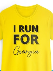 Stitch Style Personalized 'I Run For' Short Sleeve T-Shirt - Image 4 of 4
