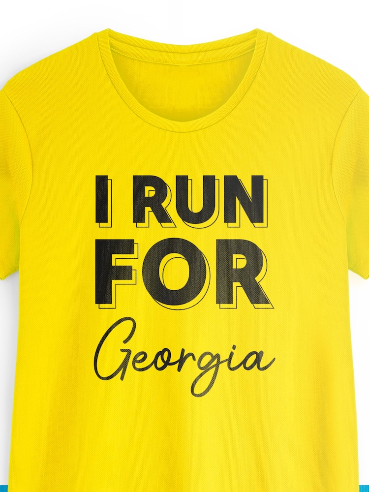 Stitch Style Personalized 'I Run For' Short Sleeve T-Shirt - Image 4 of 4