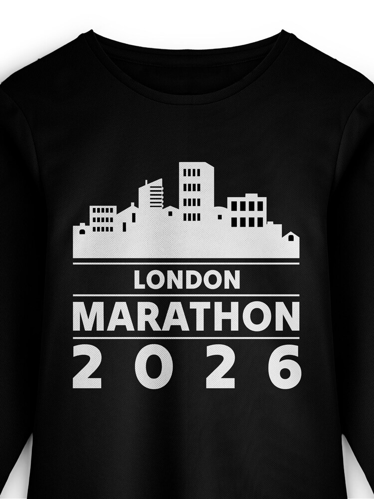 Personalised Womens 'City' Marathon Black Long Sleeve T-Shirt By Stitchstyle. - Image 4 of 4