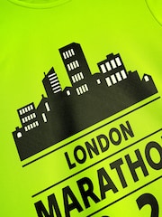 Personalised 'City' Marathon Electric Yellow Long Sleeve T-Shirt By StitchStyle. - Image 2 of 4