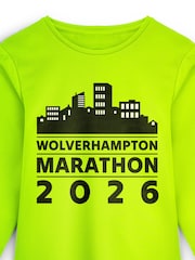 Personalised 'City' Marathon Electric Yellow Long Sleeve T-Shirt By StitchStyle. - Image 4 of 4
