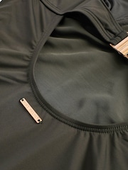 Mint Velvet Khaki Green Tummy Control Hardware Bandeau Swimsuit - Image 6 of 7