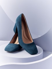 Navy Forever Comfort® With Motionflex Square Toe Block Heel Shoes - Image 4 of 6