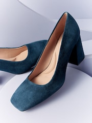Navy Forever Comfort® With Motionflex Square Toe Block Heel Shoes - Image 5 of 6