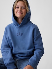 Azul - Sudadera con capucha relajada VintageSoft con logo de Gap (4-13 años) - Imagen 1 de 4