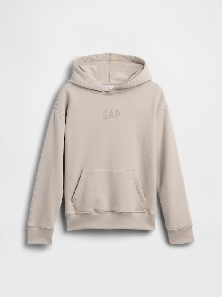 beis - Sudadera con capucha relajada VintageSoft con logo de Gap (4-13 años) - Imagen 1 de 3