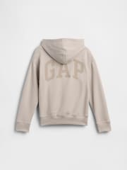 beis - Sudadera con capucha relajada VintageSoft con logo de Gap (4-13 años) - Imagen 2 de 3