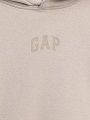 beis - Sudadera con capucha relajada VintageSoft con logo de Gap (4-13 años) - Imagen 3 de 3