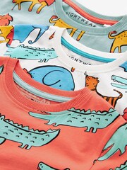 Bright Animal Short Sleeve 3 Pack Pyjama Set (9mths-12yrs) - Image 7 of 7