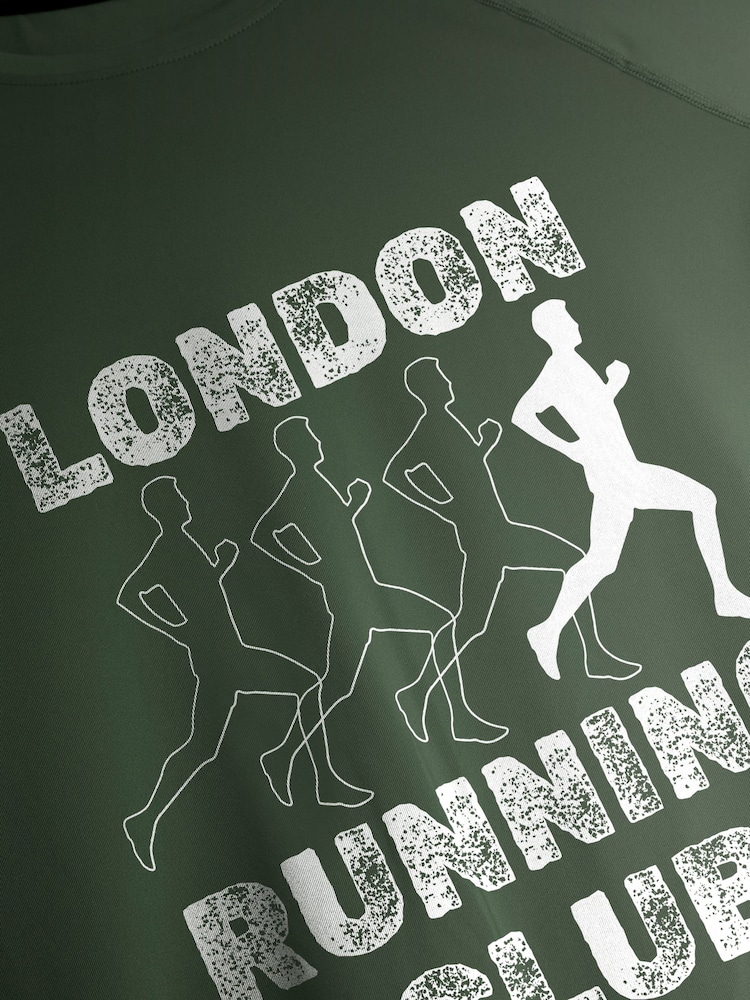 Personalised 'Running club' Green Short Sleeve T-Shirt By Stitch Style. - Image 2 of 4