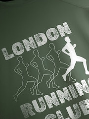 Personalised 'Running Club' Green Short Sleeve T-Shirt By Stitch Style. - Image 2 of 4