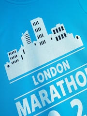 Personalised 'City' Marathon Sapphire Blue Long Sleeve T-Shirt By StitchStyle. - Image 2 of 4