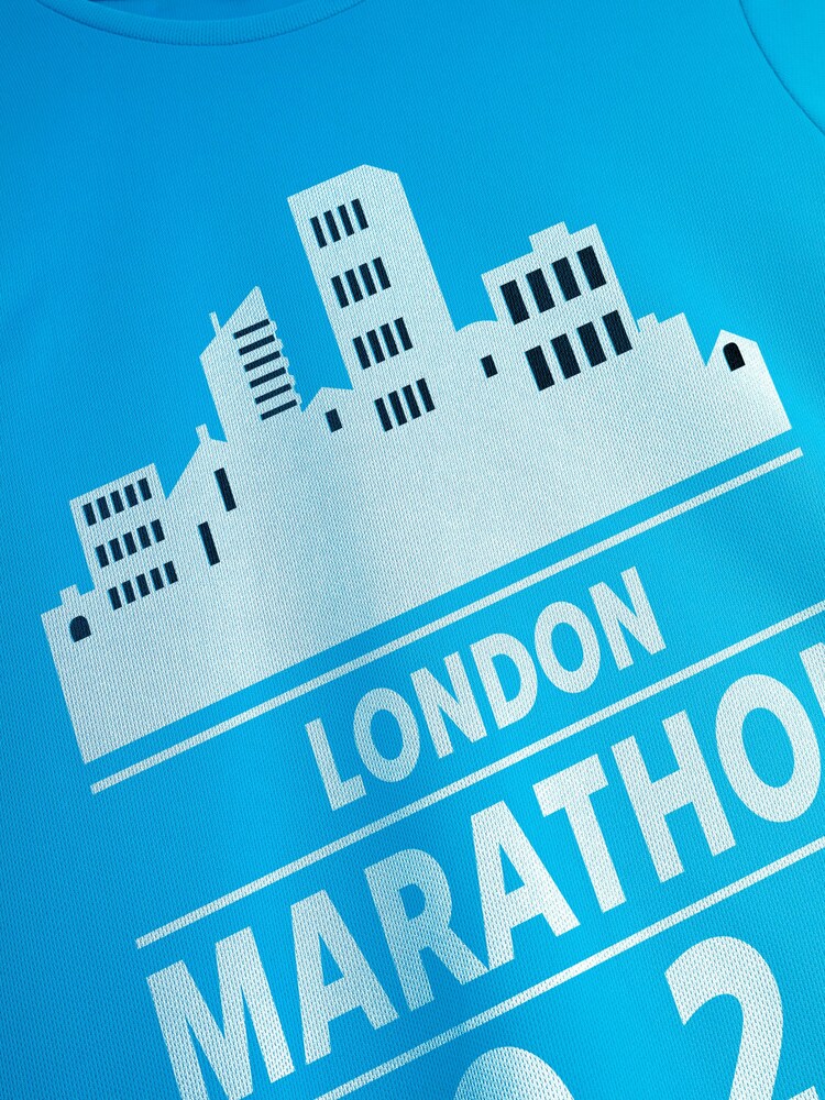 Personalised 'City' Marathon Sapphire Blue Long Sleeve T-Shirt By StitchStyle. - Image 2 of 4