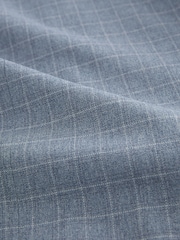 Light Blue Tailored Fit Check Suit Jacket - Image 11 of 12