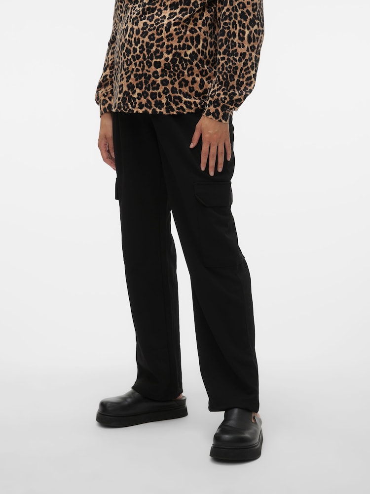 VERO MODA Black Maternity Cargo Trousers - Image 1 of 6