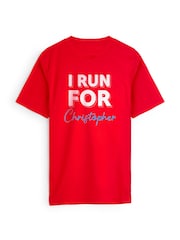 Stitch Style Personalized 'I Run For' Short Sleeve T-Shirt - Image 1 of 4