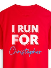 Stitch Style Personalized 'I Run For' Short Sleeve T-Shirt - Image 4 of 4