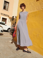 Boden Grey Thea Sleeveless Midi Dress - Image 5 of 6