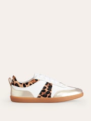 Boden Cream Erin Retro Tennis Trainers - Image 1 of 5