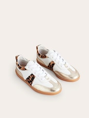 Boden Cream Erin Retro Tennis Trainers - Image 2 of 5