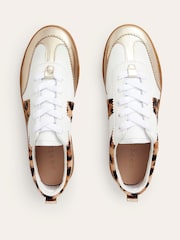 Boden Cream Erin Retro Tennis Trainers - Image 3 of 5