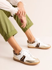 Boden Cream Erin Retro Tennis Trainers - Image 5 of 5