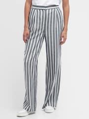 Barbour® Black/White Annalise Stripe Straight Leg Trousers - Image 5 of 9
